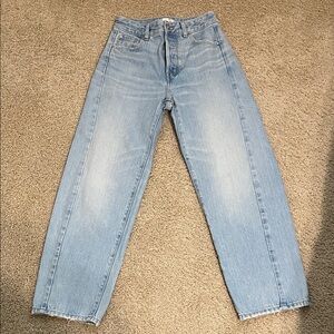 Madewell Curvy Pieced Barrel Leg Jean Foster Wash 23 NWOT